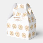 Sunshine Sun Yellow First Boho Birthday Bedankt Bedankdoosjes (Voorkant Zijde)