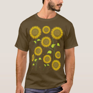 Sunshine Sunflower Hippie Flower Blossom Natuur S T-shirt