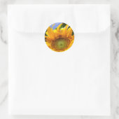SUNSHINE SUNFLOWER-Stickers Ronde Sticker (Tas)