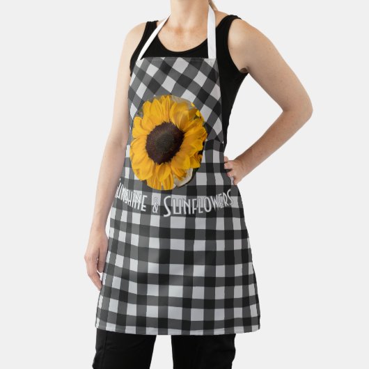 Sunshine & Sunflowers Apron Schort (Insitu)