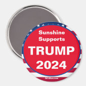 Sunshine Support TRUMP 2024 Patriotic magnet (Voorkant / Achterkant)