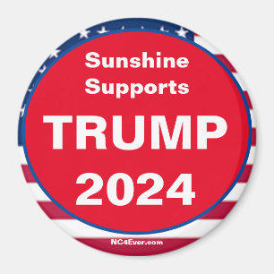 Sunshine Support TRUMP 2024 Patriotic magnet