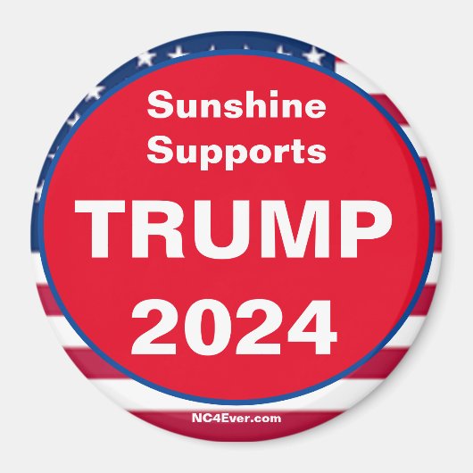 Sunshine Support TRUMP 2024 Patriotic magnet (Voorkant)