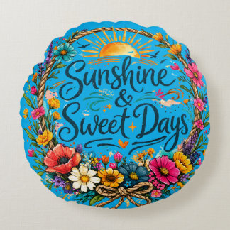 Sunshine & Sweet Days Rond Kussen