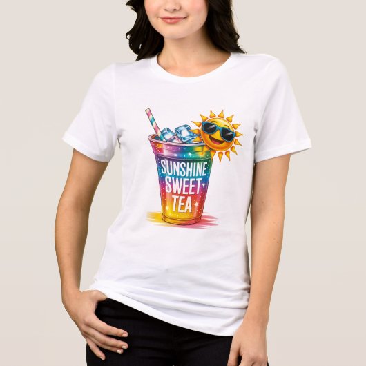 Sunshine Sweet Tea Tee - Zuidelijke Charme Tri-Blend Shirt (Voorkant)