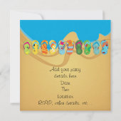 Sunshine Teenslippers Beach Party Kaart (Achterkant)