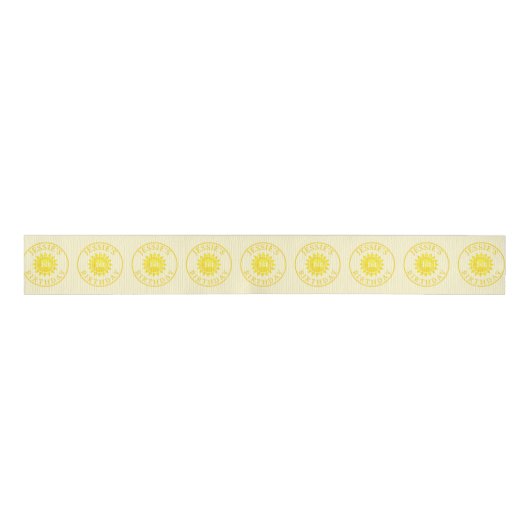 Sunshine Theme 1st Birthday Grosgrain Ribbon – Boh Grosgrain Lint (Voorkant)