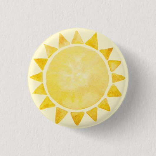Sunshine Theme 1st Birthday Party Button (Voorkant)