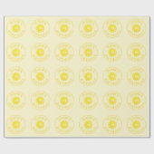 Sunshine Theme 1st Birthday Wrapping Paper – Boho Cadeaupapier (Vlak)