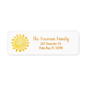 Sunshine Theme Address Label (Voorkant)
