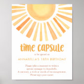 Sunshine Time Capsule 1e verjaardag gender neutraa Poster (Voorkant)