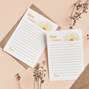 Sunshine Time Capsule Note Kaart