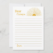 Sunshine Time Capsule Note Kaart (Voorkant)