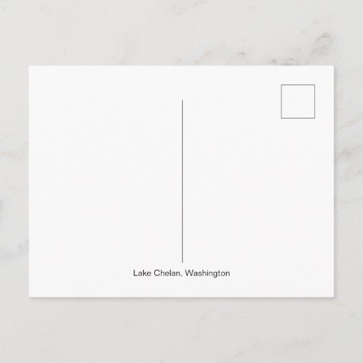 Sunshine Travel Photo Lake Chelan Washington State Briefkaart (Achterkant)