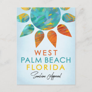 Sunshine Travel West Palm Beach Florida Briefkaart