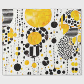 Sunshine Tribe: Gele inheemse patronen Cadeaupapier (Vlak)