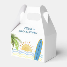 Sunshine Tropical Surfing Baby shower Bedankdoosjes