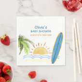 Sunshine Tropical Surfing Baby shower Servet (Insitu)