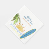 Sunshine Tropical Surfing Baby shower Servet (Hoek)