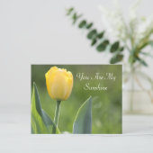 Sunshine Tulip Fotografie Briefkaart (Staand voorkant)