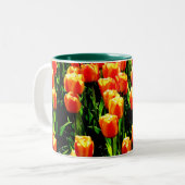 Sunshine Tulips Tweekleurige Koffiemok (Voorkant links)