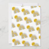 Sunshine TWINS Regenboog Baby shower Invitation Kaart (Achterkant)