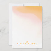 Sunshine Typografie Bruiloft Baksteen ID1048 Save The Date (Achterkant)