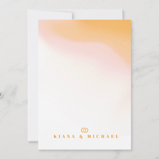 Sunshine Typografie Bruiloft Baksteen ID1048 Save The Date (Achterkant)