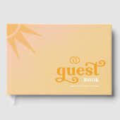 Sunshine Typografie Bruiloft Boter Geel ID1048 Gastenboek (Voorkant)