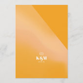 Sunshine Typografie Bruiloft Boter/goudsbloem ID10 Menu (Achterkant)