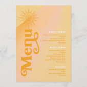 Sunshine Typografie Bruiloft Boter/goudsbloem ID10 Menu (Voorkant)