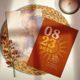 Sunshine Typografie Bruiloft Foto Baksteen ID1048 Save The Date