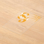 Sunshine Typografie Bruiloft Marigold ID1048 Acryl Uitnodigingen (Laagn)