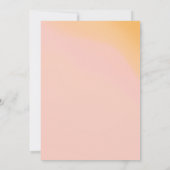 Sunshine Typografie Bruiloft Roze Peach ID1048 Kaart (Achterkant)