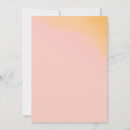Sunshine Typografie Bruiloft Roze Peach ID1048 Kaart (Achterkant)