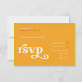 Sunshine Typografie Marigold ID1048 RSVP Kaartje (Voorkant)
