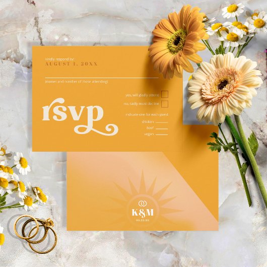 Sunshine Typografie Marigold ID1048 RSVP Kaartje