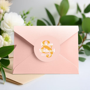 Sunshine Typografie Namen Ampersand Pink ID1048 Ronde Sticker