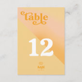Sunshine Typografie Trouwtafel nummer ID1048 Kaart (Voorkant)