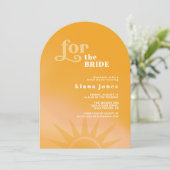 Sunshine Typography Vrijgezellenfeest Arch ID1048 Kaart (Staand voorkant)