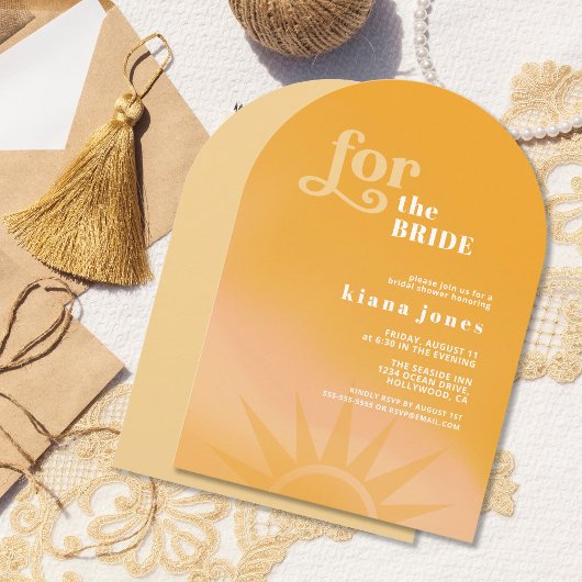 Sunshine Typography Vrijgezellenfeest Arch ID1048 Kaart