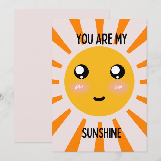 Sunshine Valentijn Feestdagenkaart (Voorkant / Achterkant)