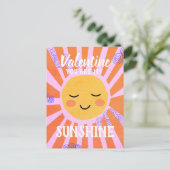Sunshine Valentijn Holiday Card Briefkaart (Staand voorkant)