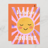 Sunshine Valentijn Holiday Card Briefkaart (Voorkant / Achterkant)