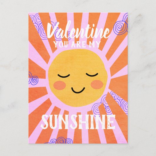 Sunshine Valentijn Holiday Card Briefkaart (Voorkant)