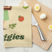 Sunshine & Veggies Kinder keukenhanddoek (Quarter Fold)