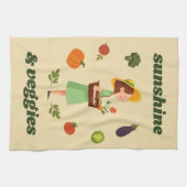 Sunshine & Veggies Kinder keukenhanddoek (Horizontaal)