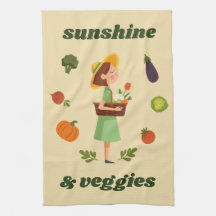 Sunshine & Veggies Kinder keukenhanddoek