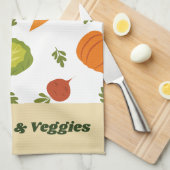 Sunshine & Veggies Schattigee keukenhanddoek (Quarter Fold)
