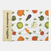 Sunshine & Veggies Schattigee keukenhanddoek (Horizontaal)